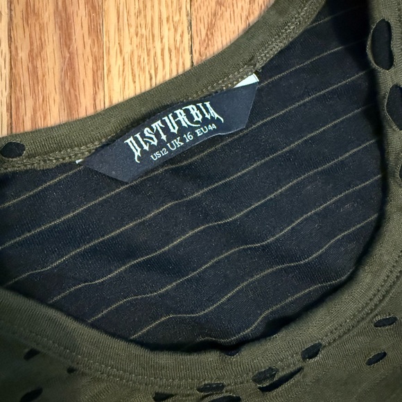 Disturbia Destro Jersey Ruched Tank Top size 12 - Picture 9 of 9